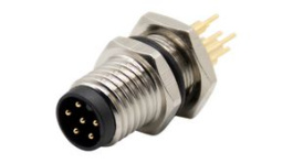 RND 205-01128, M8 Straight Plug Circular Sensor Connector, 6 Poles, A-Coded, Solder, RND Connect