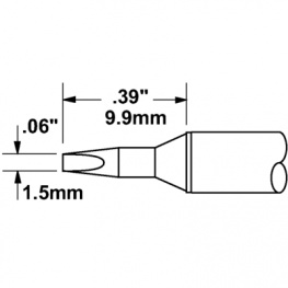 STTC-138, Soldering Tip Chisel / cone 30° 1.5 mm 390 °C, Metcal