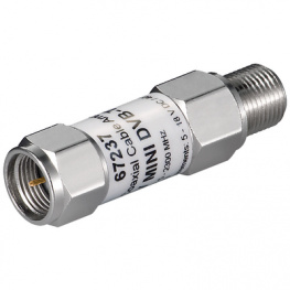 67237, Mini coaxial cable amplifier DVB-T/SAT 18 dB, Goobay