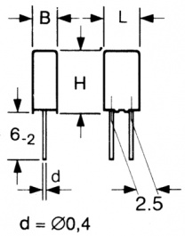 MKS02 1,0UF 20% 50VDC, Capacitor 1 uF 50 VDC, Wima