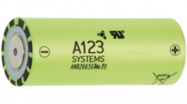 ANR26650M1.2500+LFZ, LiFePO4-Battery 3.3 V 2.5 Ah, A123 Systems