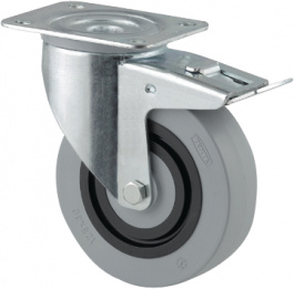 3477HUR100P62, Steering castor with brake 100 mm, Tente