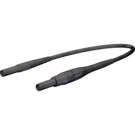 XSMS-419 150CM BLACK, Laboratory fuse cables diam. 4 mm Black 150 cm 1 mm2 CAT IV, Staubli (former Multi-Contact )