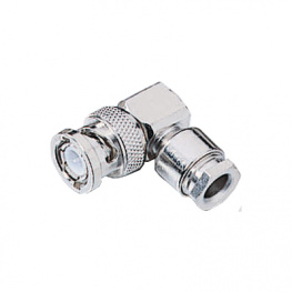 R142 157 000, BNC cable connector, angled 75 Ohm, Radiall