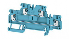 2471430000, Terminal Block, Push-In, 4 Poles, 16A, 1.5mm2, Blue, Weidmuller