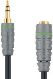 BAL3603, Headphone extension cable 3 m Black, Bandridge