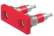 LB-I4/2P Double Socket diam. 4 mm red/red