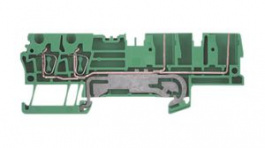 1815120000, PE Terminal, 500V, Tension Clamp, 4 Poles, 2.5mm, Green / Yellow, Weidmuller
