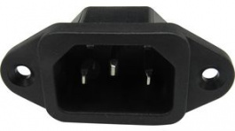 RND 465-00784, Inlet C14 Screw Mounting/Panel Mount Straight 10 A 250 VAC, RND Connect