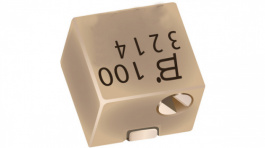 3214J-1-103E, Потенциометр: монтажный; горизонтальный, многооборотный; 10кОм, Bourns