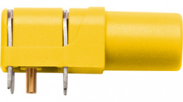 SWEB 8094 AU / GE, Angled Safety Socket diam. 4 mm yellow CAT III N/, Schutzinger