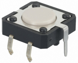 B3F-4100, Tactile Switch 50 mA 12 x 12 mm, Omron