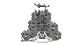 2202-3257, Terminal Block, PE/L/L, Cage Clamp, 6 Poles, 500V, 22A, 1 ... 2.5mm², Grey, Wago