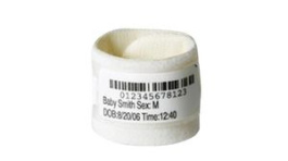 LB2-BABY-P, Baby Wristband, 35 x 140mm, 100pcs, White, Zebra