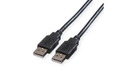 11.02.8945, Cable USB-A Plug - USB-A Plug 4.5m Black, Roline