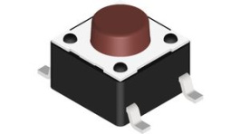 DTSM-63S-V-T/R, Tactile Switch DTSM, 1NO, 3.1N, 6.2 x 6.2mm, DIPTRONICS