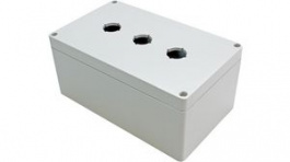 1554MPB3, Watertight Pushbutton Enclosure, 22.5 mm, Polycarbonate, Hammond