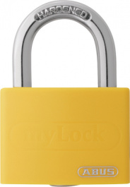 T65AL/40 YELLOW, Padlock 40 mm, ABUS