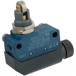 AZH1033CEJ, Limit Switch AZH 5 A Plunger Limit switch, panel mount roller plunger, plastic,, Panasonic