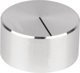 522.6191, Rotary knob with line aluminium 20 mm, Mentor