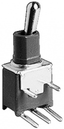 TL36W015000, Miniature Toggle Switch, On-On, Solder-In Pins, Bent Over Ho, APEM
