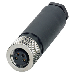 1506891, SACC-M 8FS-4CON-M-SW Cable socket M8 Poles 4, Phoenix Contact