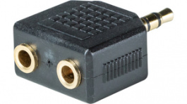 RND 205-00617, Stereo Audio Adapter 3.5 mm Plug - 2x 3.5 mm Socket, RND Connect