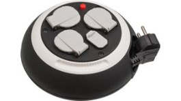 1109220600, Extension Cable Reel IP20 PVC 3m 3x Type F (CEE 7/3)/USB - Type F (CEE 7/4), Brennenstuhl