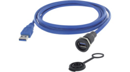 1310-1015-03, Кабель / адаптер; гнездо USB A, вилка USB A; 1310; с заглушкой, Encitech Connectors