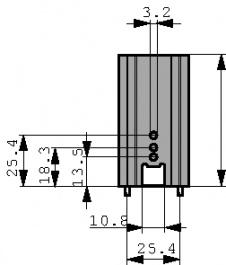 SK 104/ 25,4/ STS, Heat Sink SOT-32 / TO-220 / TO-3P, Fischer Elektronik