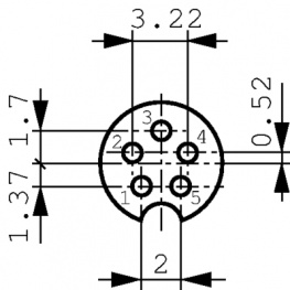2-1437719-1, Cable connector, Triad 01 5-pin Число полюсов=5, TE connectivity
