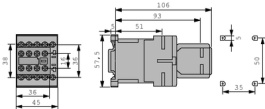 3RT10151AB01, Контактор:3-полюсный; Вспомогательные контакты: NO; 24ВAC; 7А, Siemens