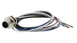 RND 205-01174, M12 Straight Plug, 5 Poles, A-Coded, Solder, RND Connect