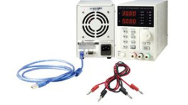 BUNDLE - 320-KA3005P + 350-00008, Bench Top Power Supply + Banana Plug Test Leads, 30V, 5A, 150W, Programmable, CEE 7/7, RND Lab