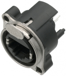 NE8FBV, Panel mount jack RJ 45 8 Nickel, Neutrik