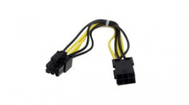 PCIEPOWEXT, Power Extension Cable 203mm Black / Yellow, StarTech