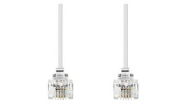 TCGP90200WT100, Phone Cable RJ11 Plug - RJ11 Plug 10m White, Nedis (HQ)