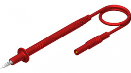 PL 2600 SIL S red, Test probe lead diam. 4 mm Safety Plug 100 cm Red Silicone, SKS Kontakttechnik