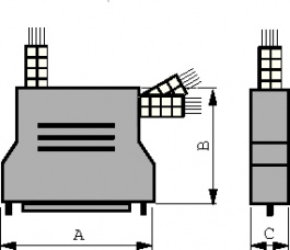 F-PHGR-2AE, D-Sub metallized hood Poles 15, FCT