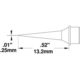 STTC-190, Soldering Tip Conical / Narrow / Long Reach 390 °C, Metcal