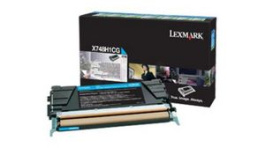 X748H3CG, Toner Cartridge, 10000 Sheets, Cyan, Lexmark