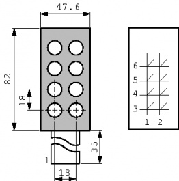 PKM-8, Membrane keypad 8-element keyboard, -