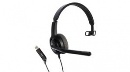 AXH-V28USBM, NC Headset Voice USB28 HD Mono, On-Ear, 20kHz, USB, Black, Axtel