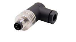 RND 205-01142, M8 Circular Connector, Right Angle, Plug, 3 Poles, A-Coded, Screw, RND Connect