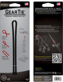 GEAR TIE 12-BLACK, Gear Tie 12" Black, Nite Ize
