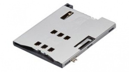 47553-0001, SIM Card Holder, Push / Push, 6 Poles, Molex