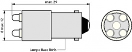 914S 13 2430 ER, LED indicator lamp BA9s 24 VDC, Taunuslicht