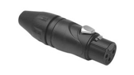 AXX3FB, XLR Connector, Socket, Vertical, Cable Mount, 3 Poles, Amphenol