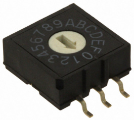 A6RS-162RF, PCB coding switch HEX 3+3, Omron