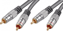 Audio cable 2x RCA-Plug 2x RCA-Plug 1.5 m, Audio cable 1.5 m, Wentronic